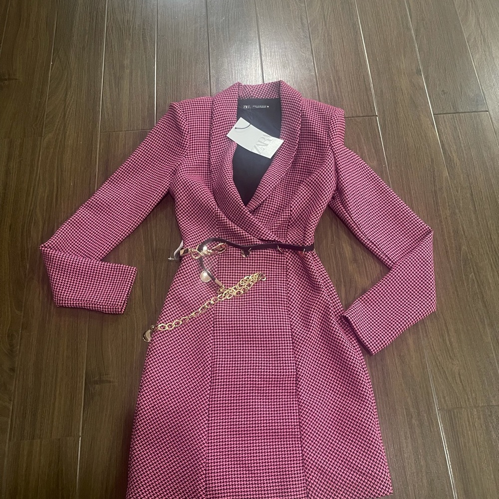 Zara pink and black blazer dress - Picture 8 of 16
